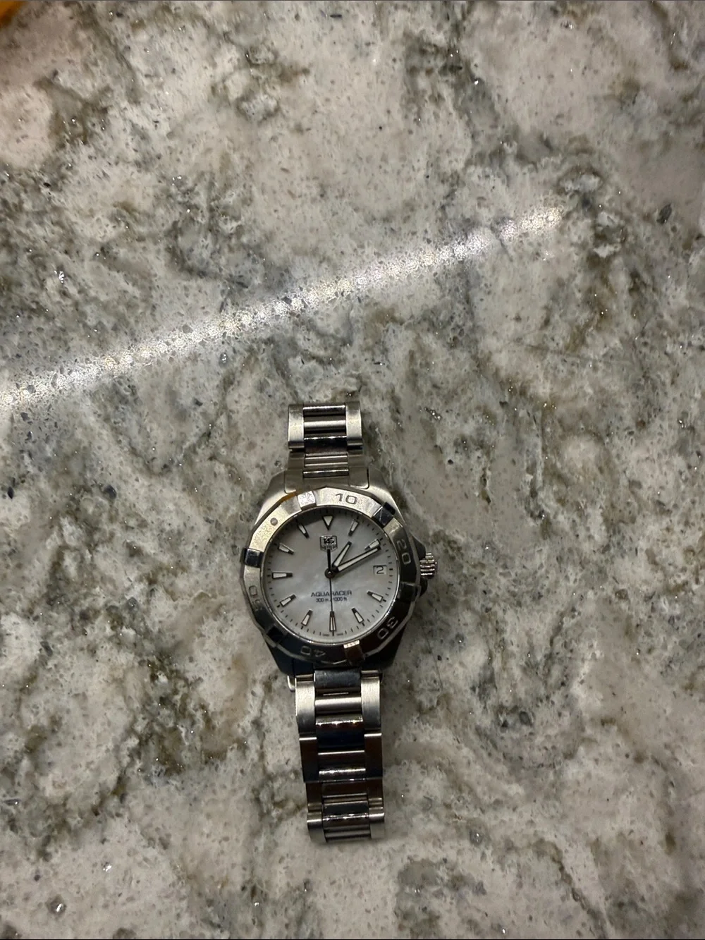Tag Heuer Silver White Dial Stainless Steel Men's Watch